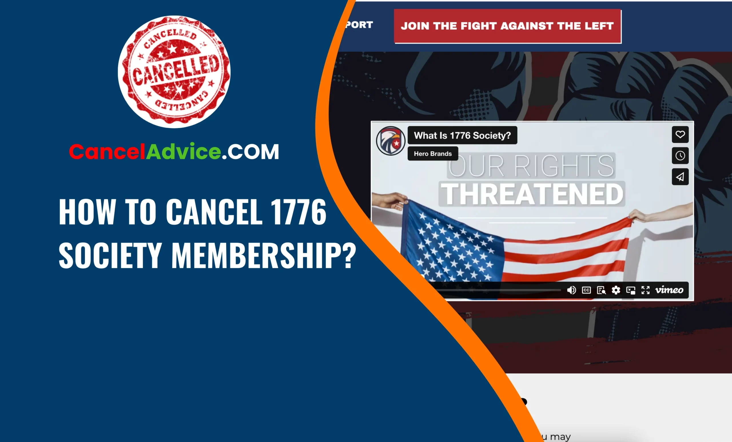 how to cancel 1776 society membership