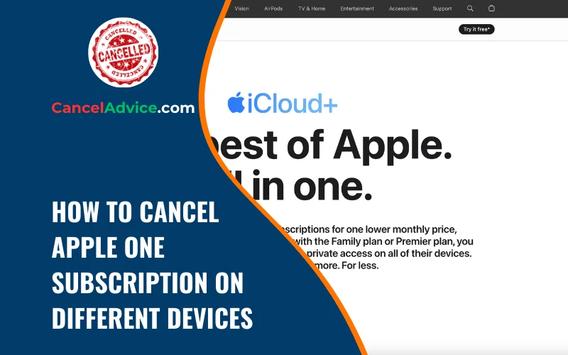 how to cancel apple one subscription on different devices