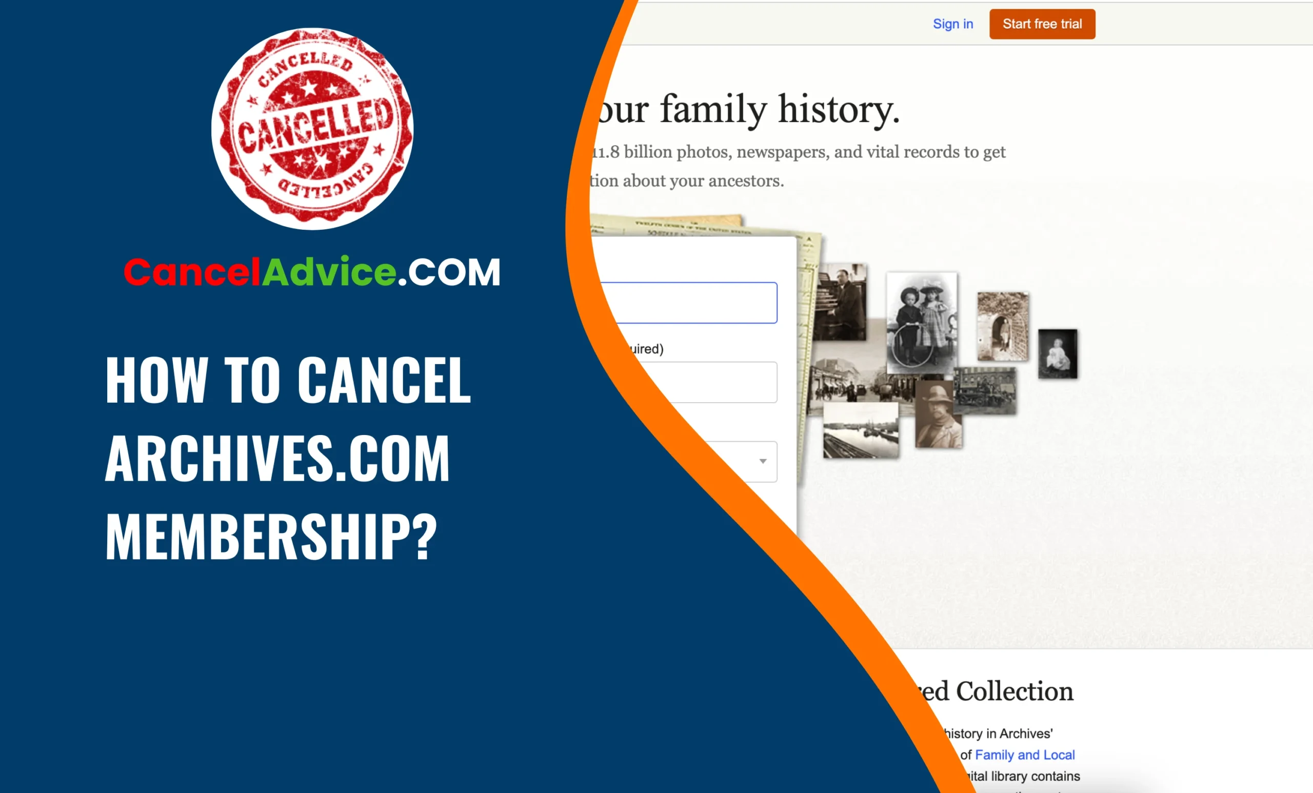 how to cancel archives.com membership
