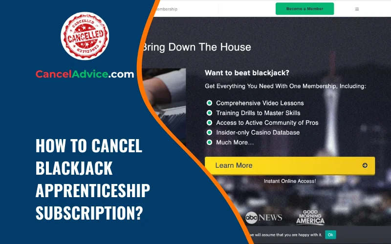 how to cancel blackjack apprenticeship subscription