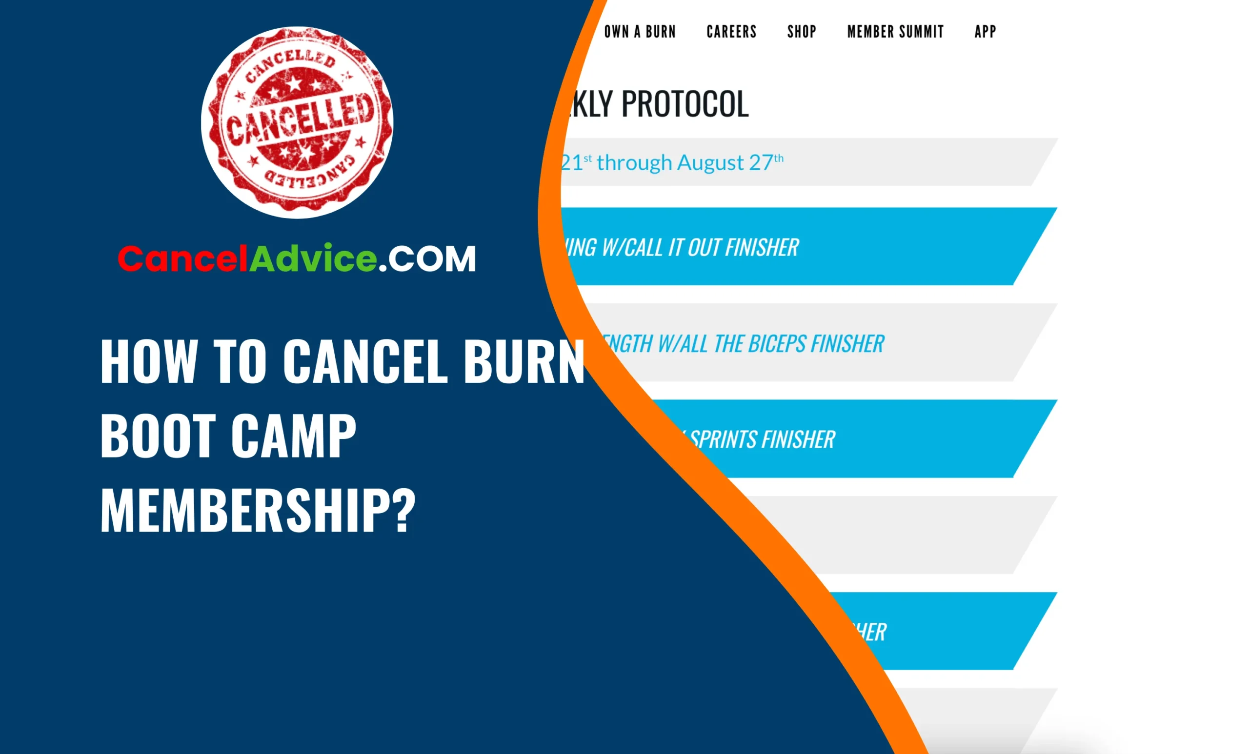 how to cancel burn boot camp membership