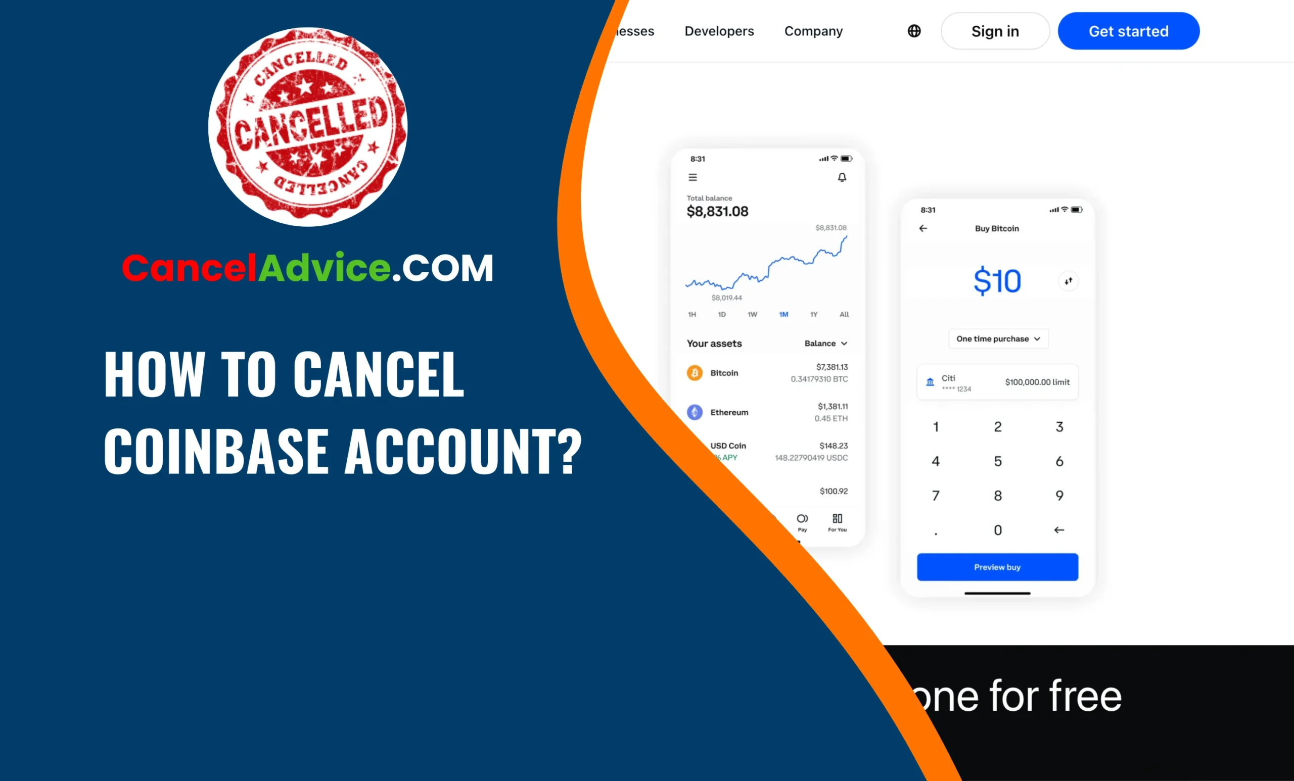 how to cancel coinbase account