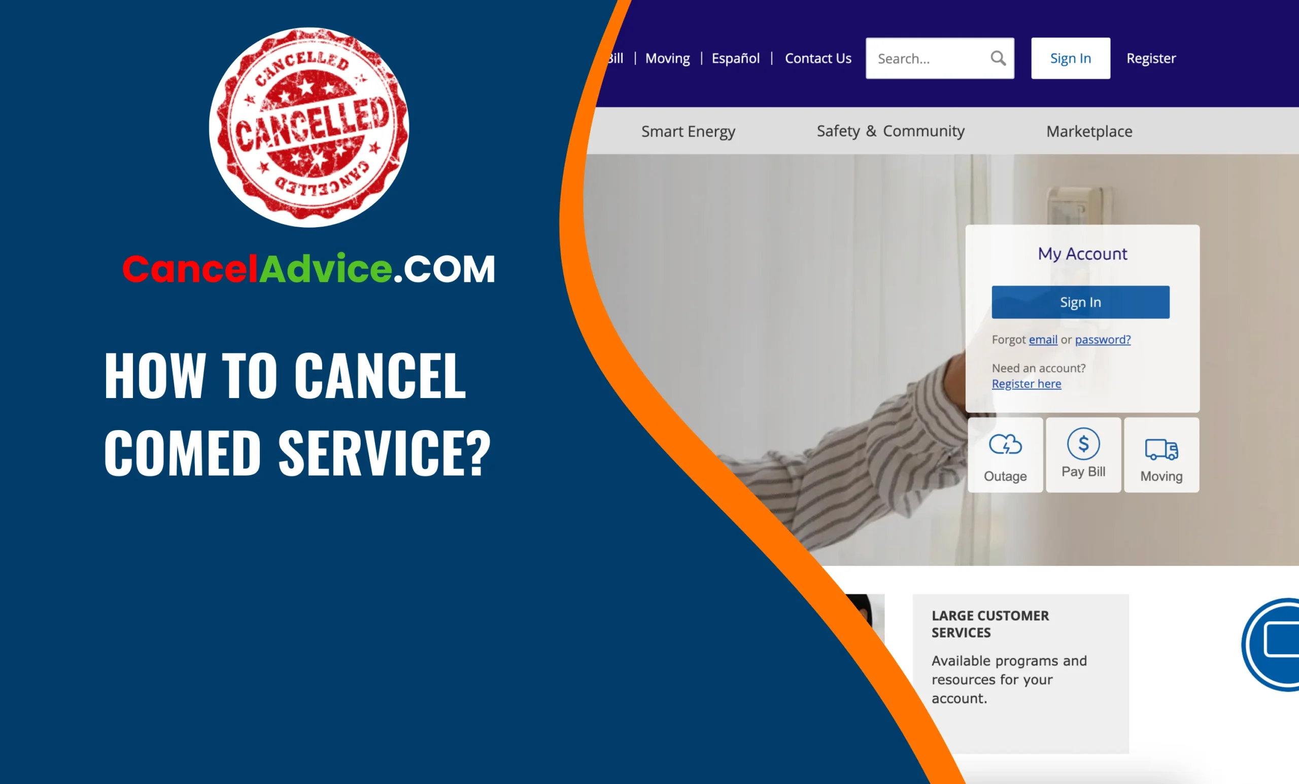 how to cancel comed service