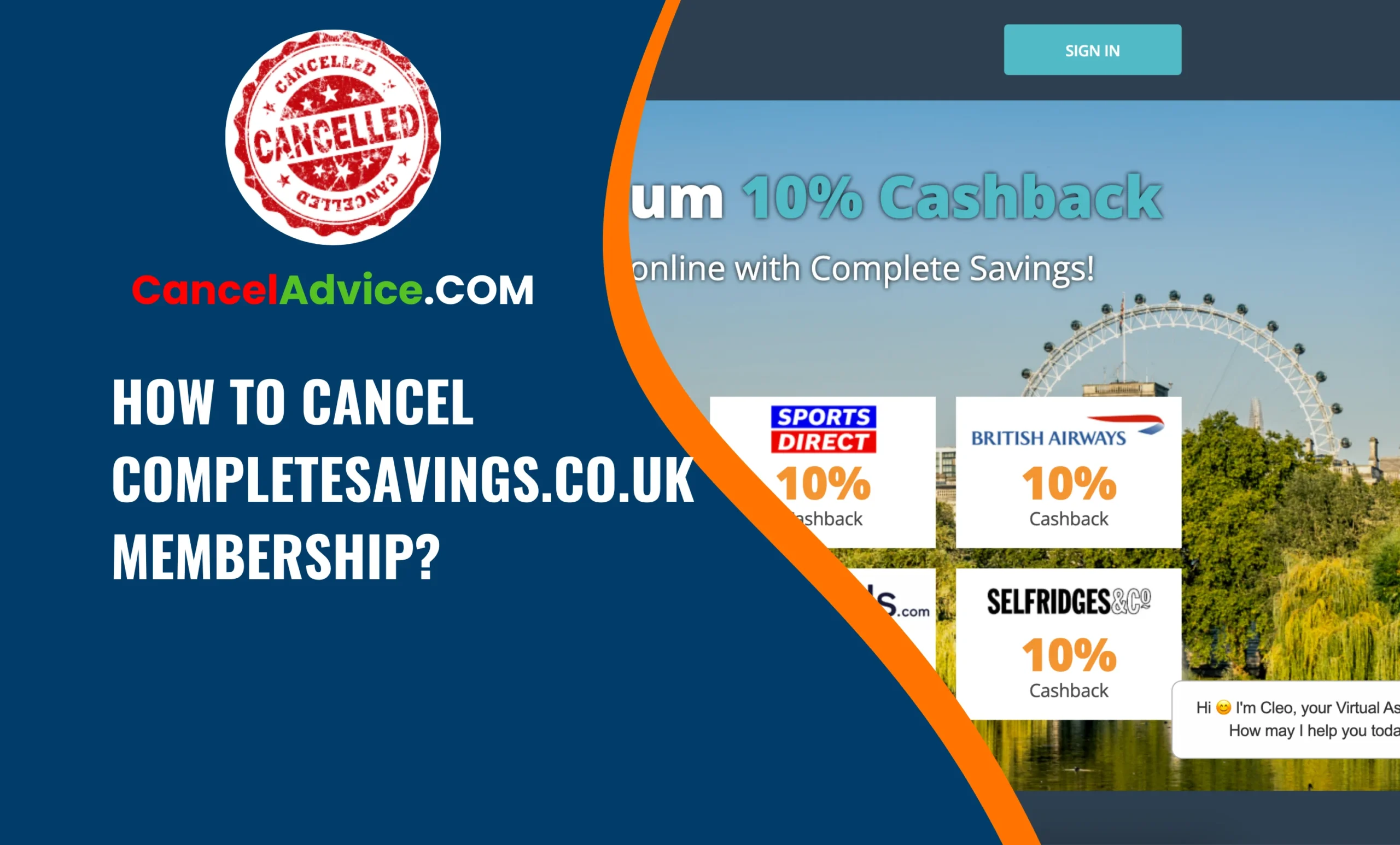 how to cancel completesavings.co.uk membership