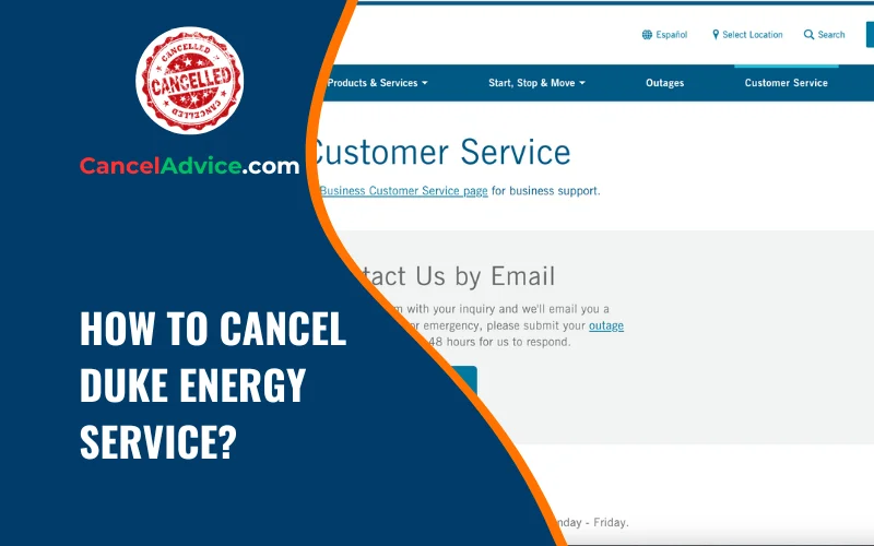 how to cancel duke energy service