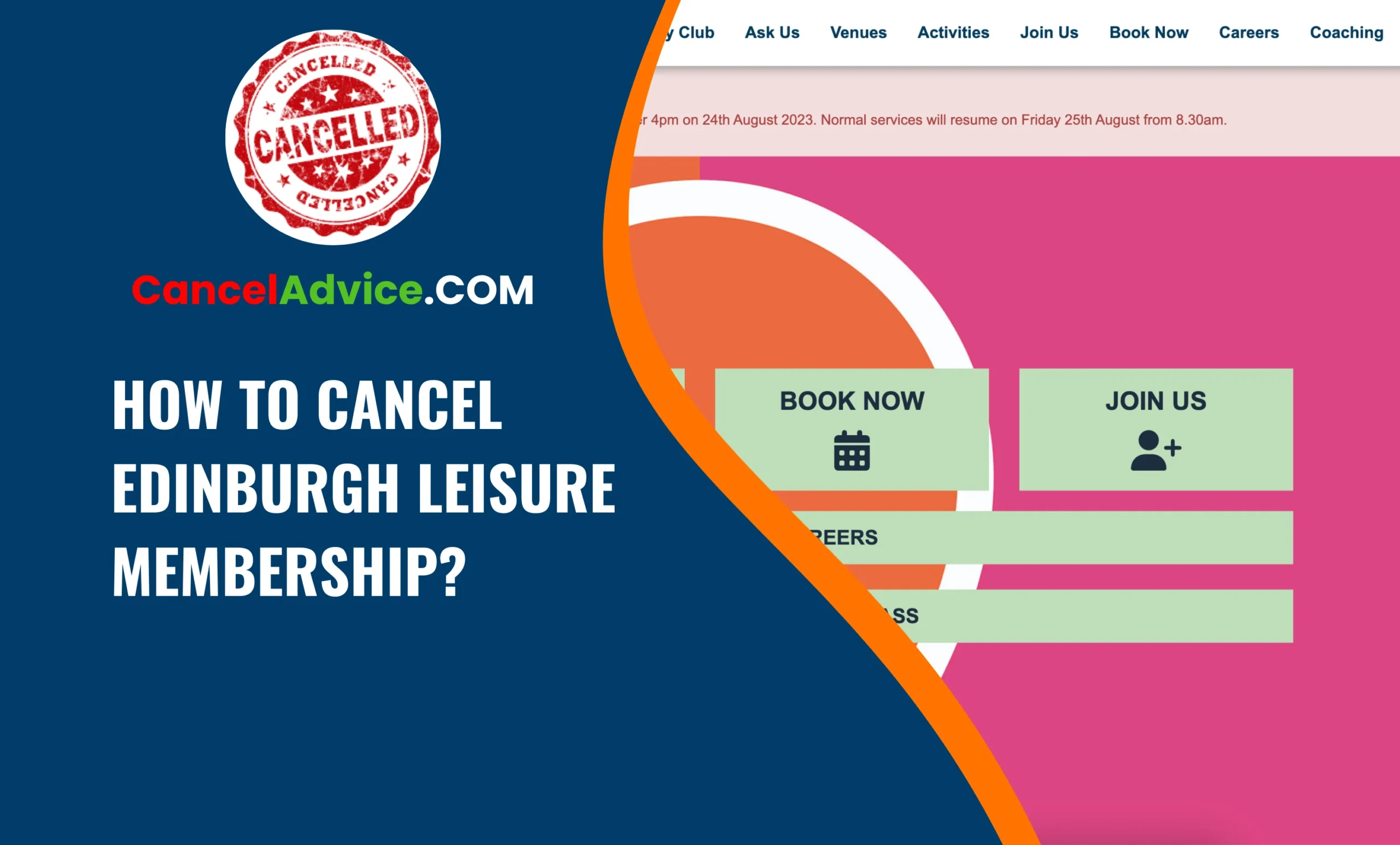how to cancel edinburgh leisure membership