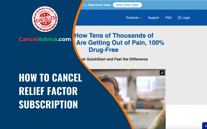 how to cancel relief factor subscription