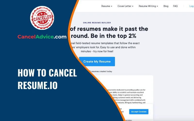 how to cancel resume.io