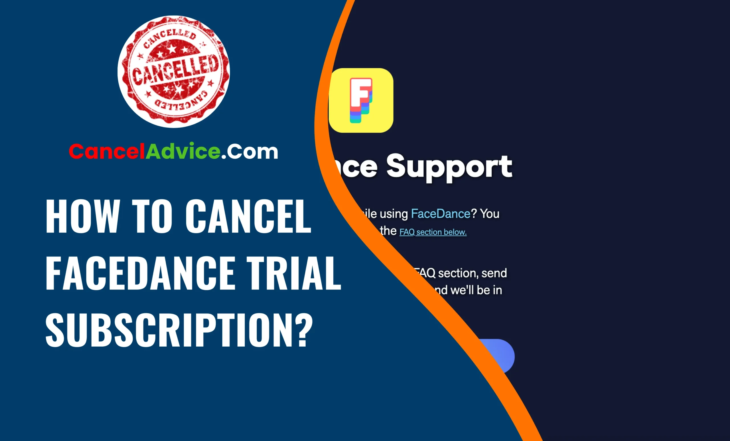 how to cancel facedance trial subscription