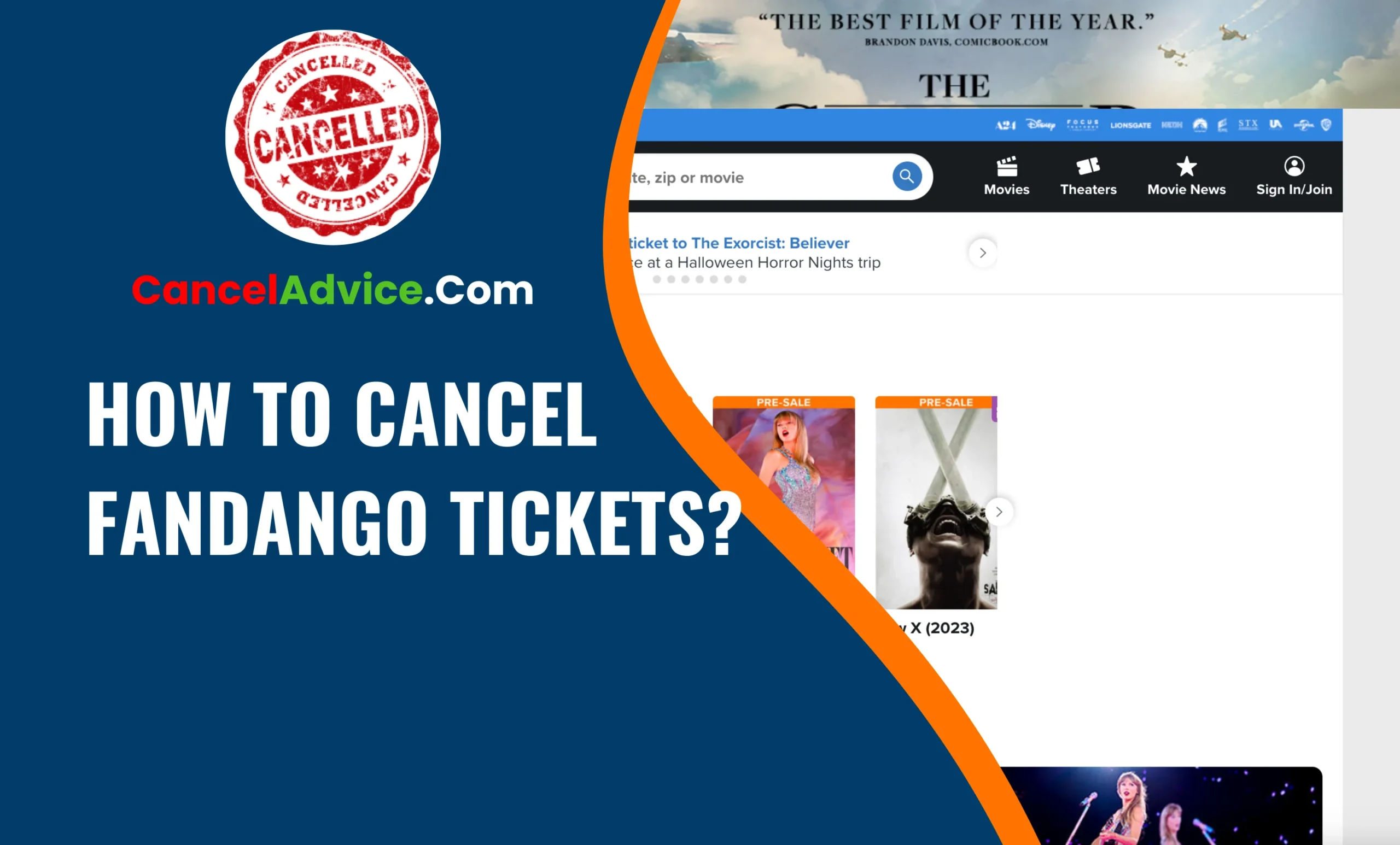 how to cancel fandango tickets