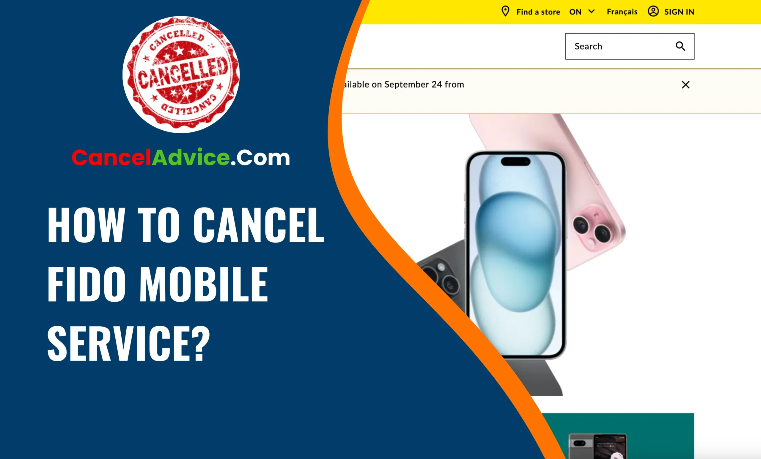 how to cancel fido mobile service