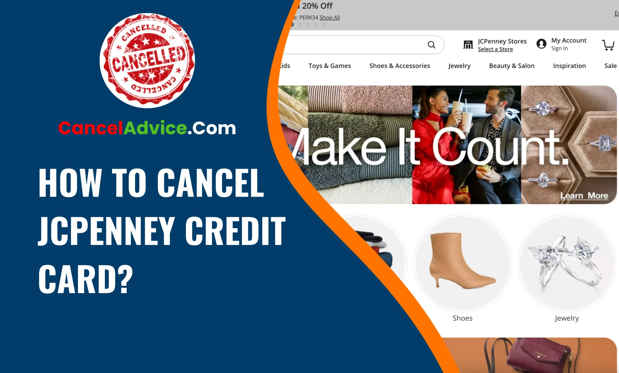 how to cancel jcpenney credit card