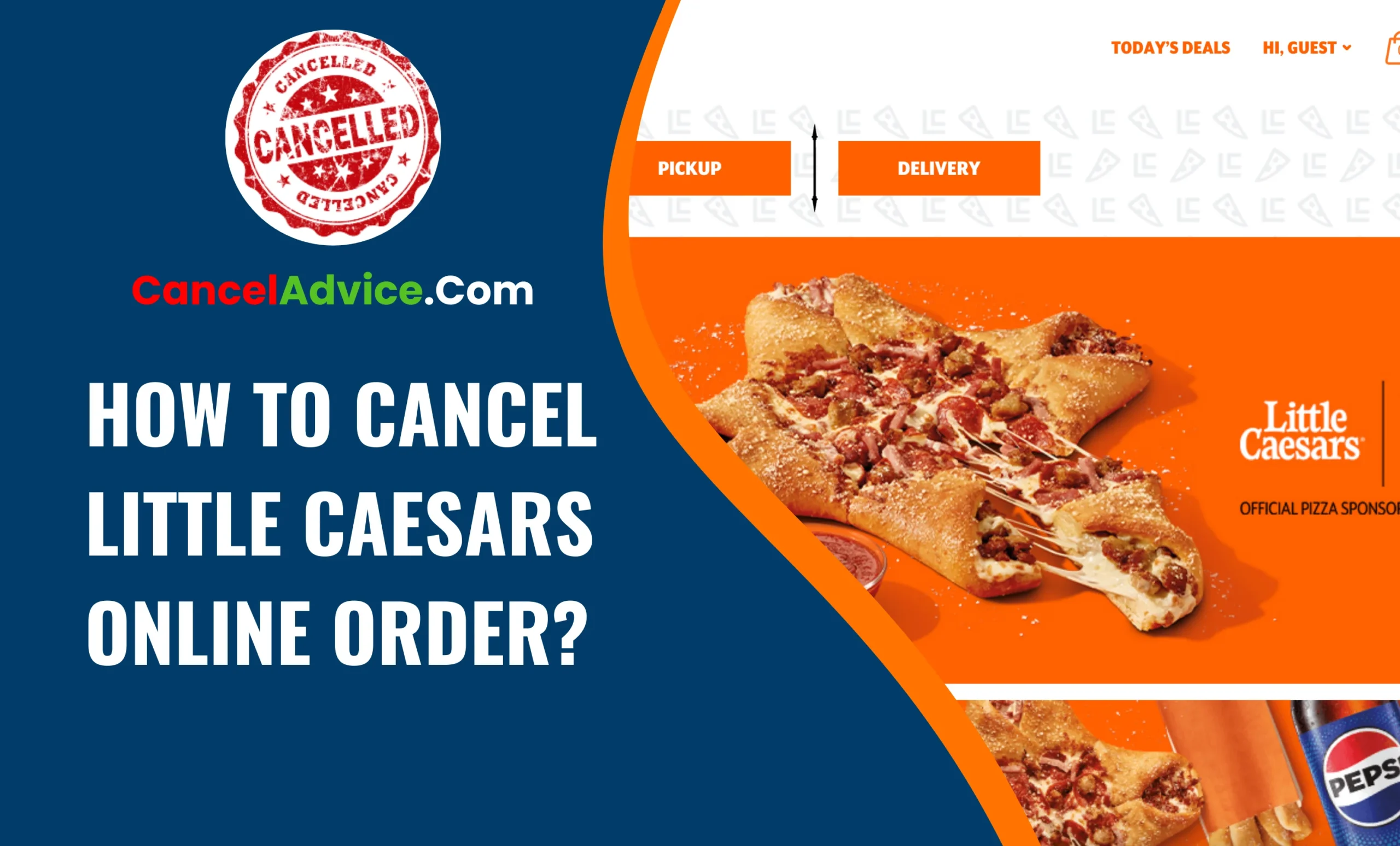 how to cancel little caesars online order